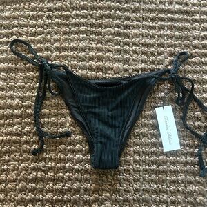 Mackenzie Black Ribbed Bikini Bottom
